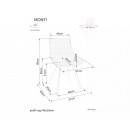 Стул SIGNAL MONTI Velvet Bluvel 40 темно-бежевый/черный, поворотный